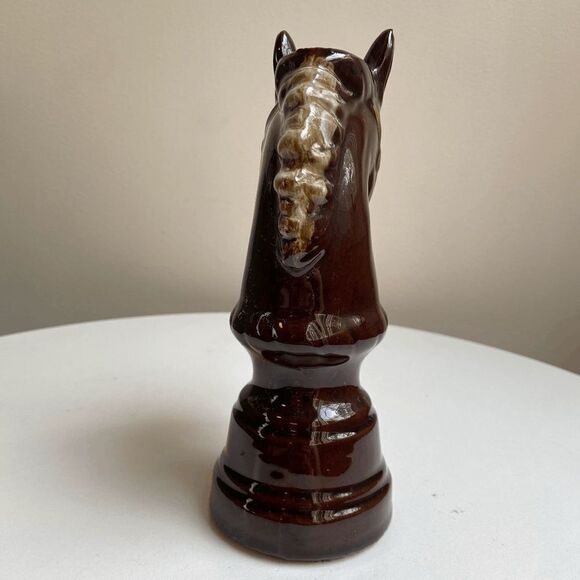 Vtg Horse Table Lighter Figurine Brown Handpainted Blue Eyes Made in Japan 7" - Picture 4 of 12